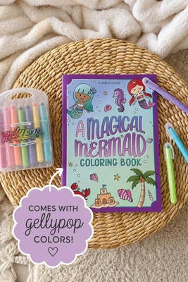 Coloring Book & Gellypop™ Crayon Set | Mermaid Magic | Caden Lane