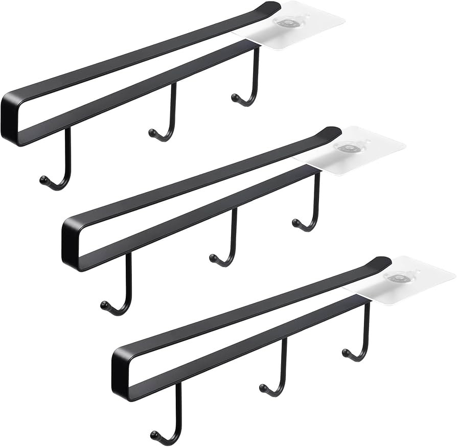 ECROCY Mug Holder Under Cabinet - 3pcs Mug Organizer for Kitchen, Fit for 1 Inch Thickness Shelf ... | Amazon (US)