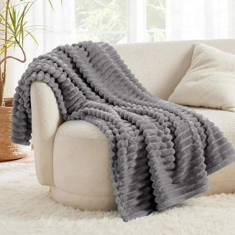 Cocosity Super Soft Polyester Gray Throw Blanket 50"x60" for Couch Bed Sofa Car | Walmart (US)