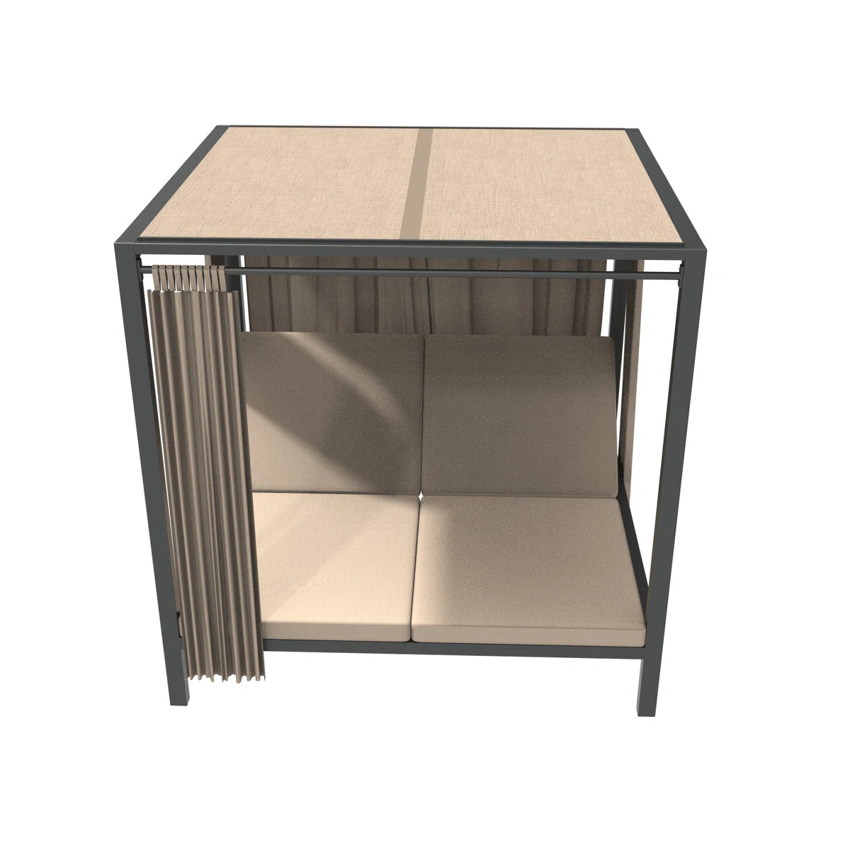 Rakhia 74" Wide Outdoor Patio Daybed with Cushions | Wayfair North America