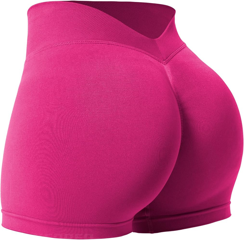 YEOREO Workout Scrunch Shorts Women V Back Gym Butt Lifting Liz High Waisted Seamless Shorts | Amazon (US)