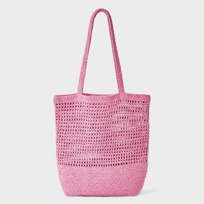 Netted Crochet Tote Bag - Shade & Shore™ Pink | Target