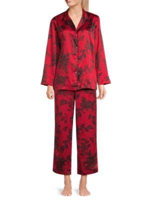2-Piece Print Satin Pajama Set | Saks Fifth Avenue OFF 5TH (Pmt risk)