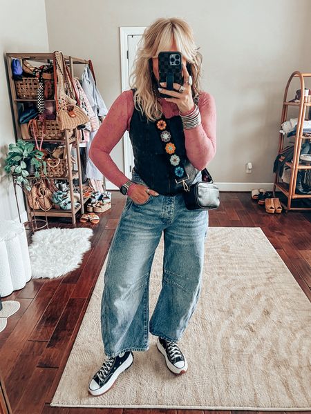 OOTD 
Use code MANDIE15 on earrings to save! 
Denim corset M
Lace top M
Jeans sized down 
Converse sized down 
Spring style, free people style, crochet purse strap, crossbody bag 


#LTKover40 #LTKstyletip #LTKSeasonal