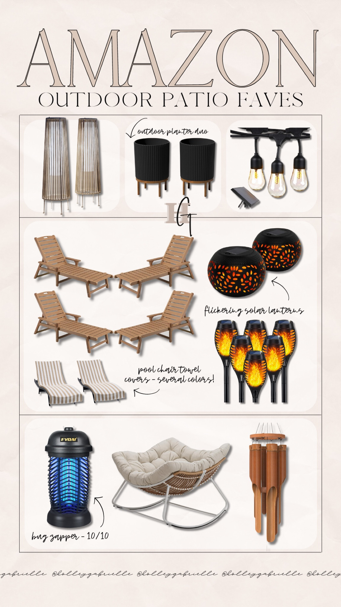 Outdoor patio faves from Amazon🤎✨🌻 

Home decor / neutrals / patio season / Holley Gabrielle / Solar lights / pool

#LTKSeasonal #LTKHome #LTKStyleTip