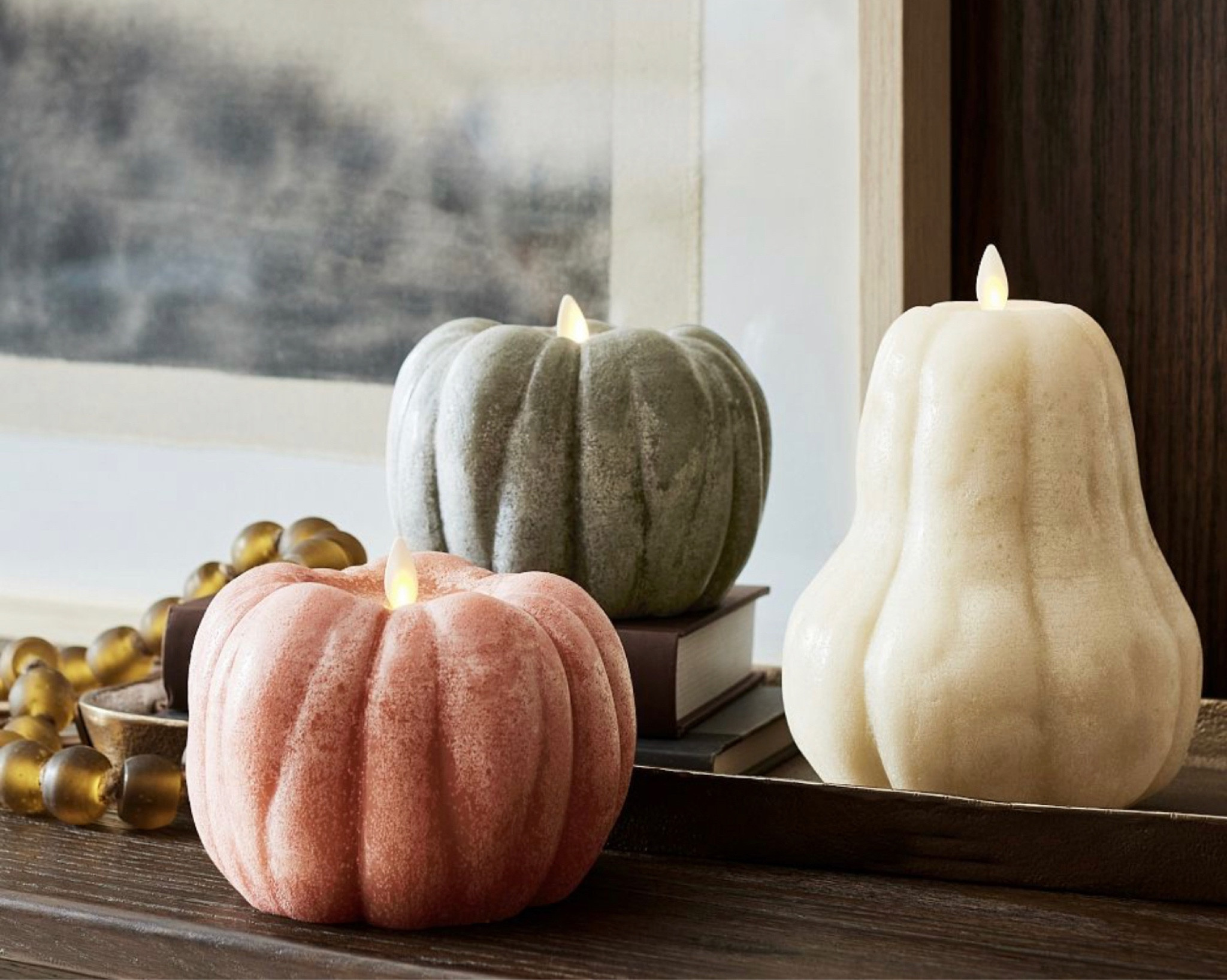 Flickering pumpkin candles 

#LTKSeasonal #LTKHome