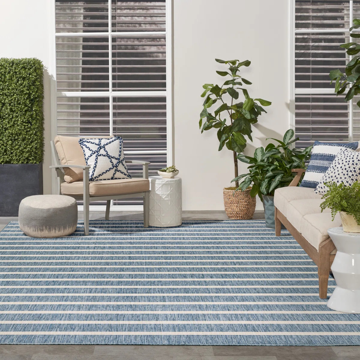 Shaila Striped Indoor / Outdoor Rug | Wayfair North America