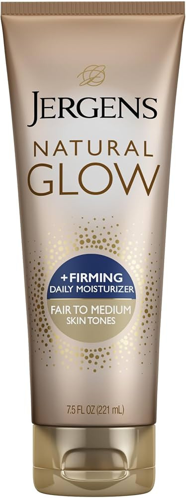 Jergens Natural Glow +Firming Self Tanner Body Lotion, Fair to Medium Skin Tone, Sunless Tanning ... | Amazon (US)