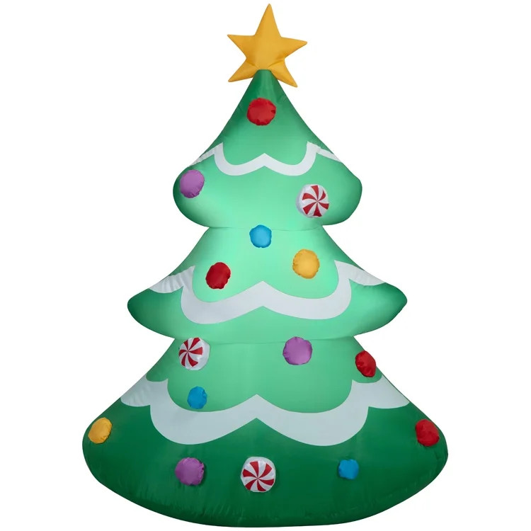 4 ft Tree Christmas Airblown Yard Inflatable, Multicolor, by Holiday Time | Walmart (US)