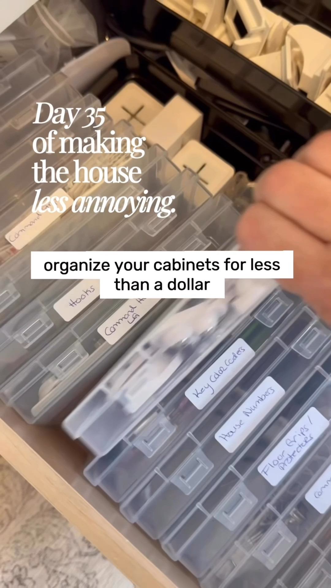 Those random empty bins you didn’t want to throw out but also don’t know what to do with? Add adhesive casters and they turn into sliding organizers for a few dollars.

#LTKvlog #LTKHome #LTKdayinmylife