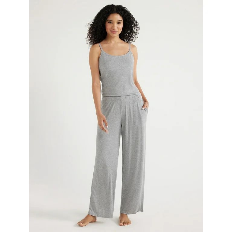 Joyspun Women's Ribbed Knit Pull On Sleep Pants, Sizes S to 3X | Walmart (US)