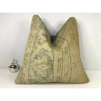 Turkish Carpet Pillow, Kilim Decorative 20x20 Pillow Cover, Throw Boho Decor, Cushion Turkey | Etsy (US)