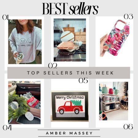 Best sellers this week:
1) dog sweatshirt found on Etsy
2) our place pans
3) sticker decal found on Etsy - could be used on phones, water bottles, laptops and more! 
4) Target garland
5) Diamond painting kit - cute Christmas decor
6) I like them real thick and spruce coffee mug found on Etsy

Gift guide | holiday home decor | fur babies | custom gift ideas | gift ideas for teens 

#LTKHoliday #LTKGiftGuide #LTKfindsunder100
