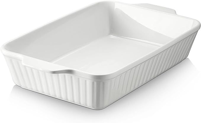 DOWAN Casserole Dish, 9x13 Ceramic Baking Dish, Large Lasagna Pan Deep for Oven, 4.2 Quarts Bakin... | Amazon (US)