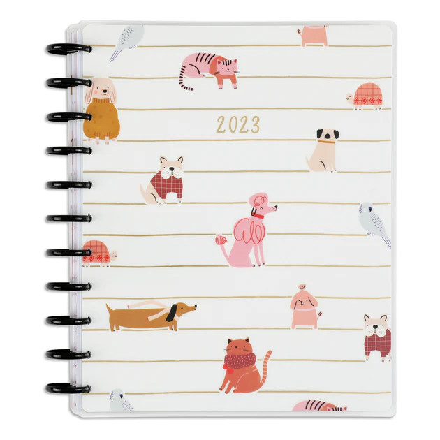 2023 Cozy Pet Critters Happy Planner - Big Colorblock Layout - 12 Months | The Happy Planner
