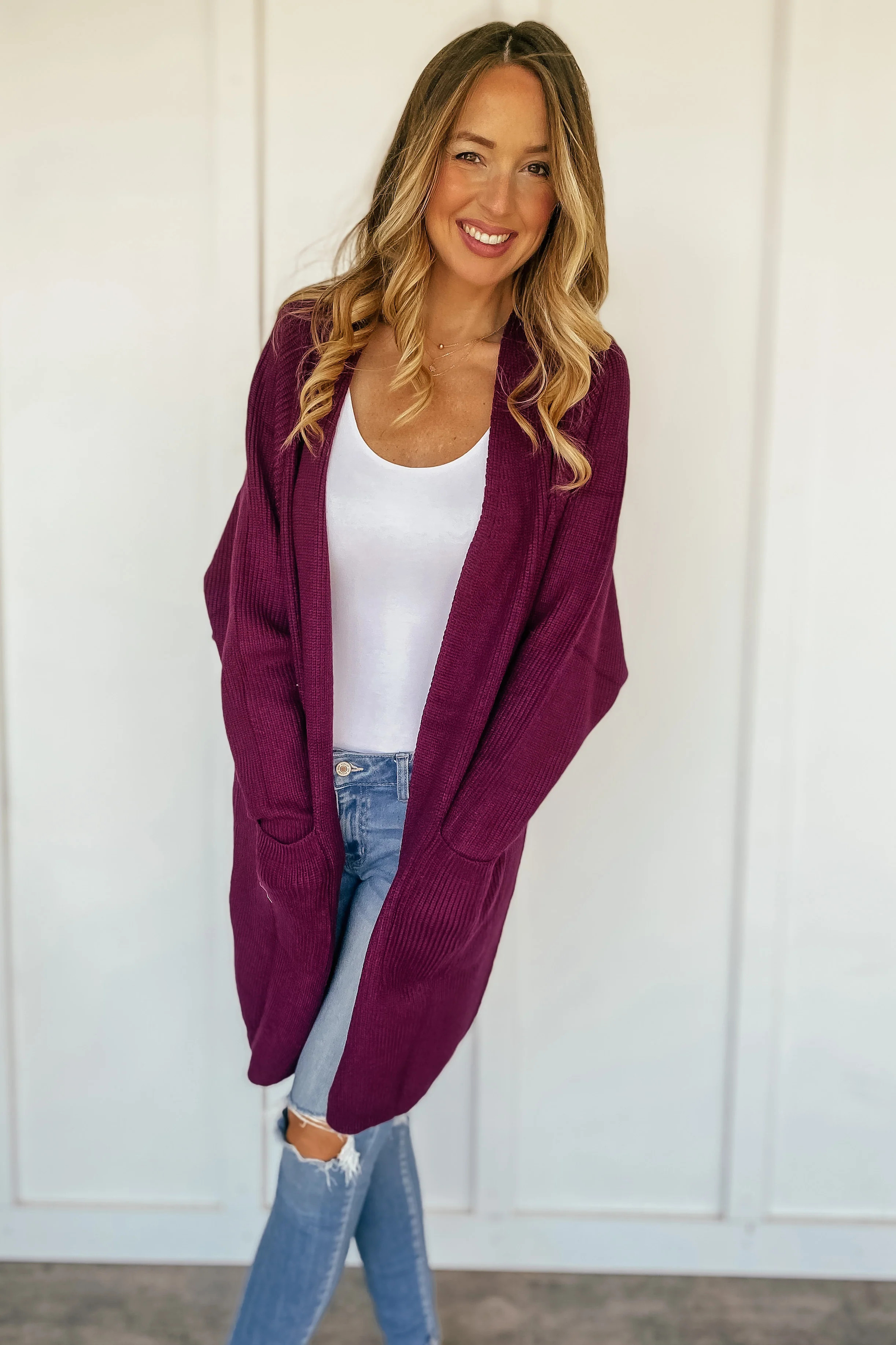 Pretty in Plum Cardigan | LURE Boutique