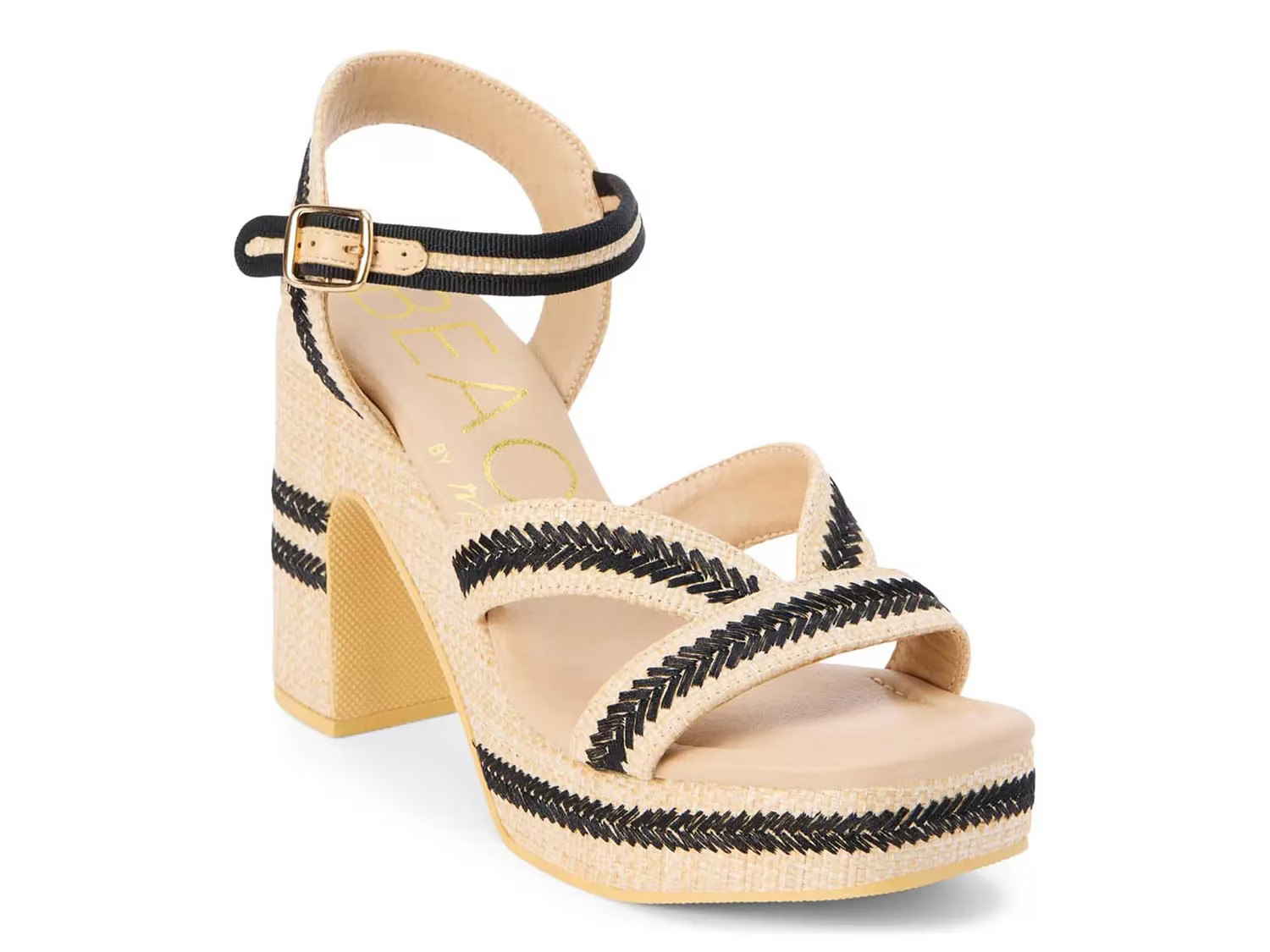 Beach by Matisse Adelaide Platform Sandal | Women's | Natural/Black | Size 10 | Heels | Sandals | Ankle Strap | DSW
