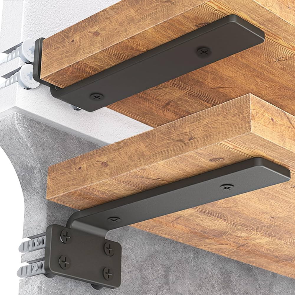 Goovilla Shelf Bracket, Heavy Duty Floating Shelf Brackets 12 inch Long, 6 Pack Brackets for Shel... | Amazon (US)