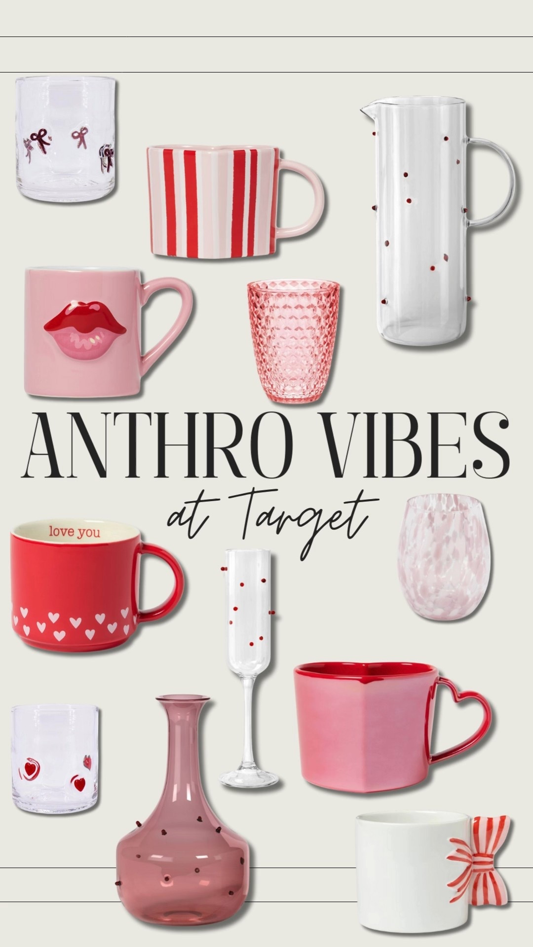 Okayyy literally looks just like Anthropologie drink ware 👀  perfect for Valentines Day as a fun gift, or for your fave cozy drinks❤️



#LTKHome #LTKSeasonal #LTKGiftGuide