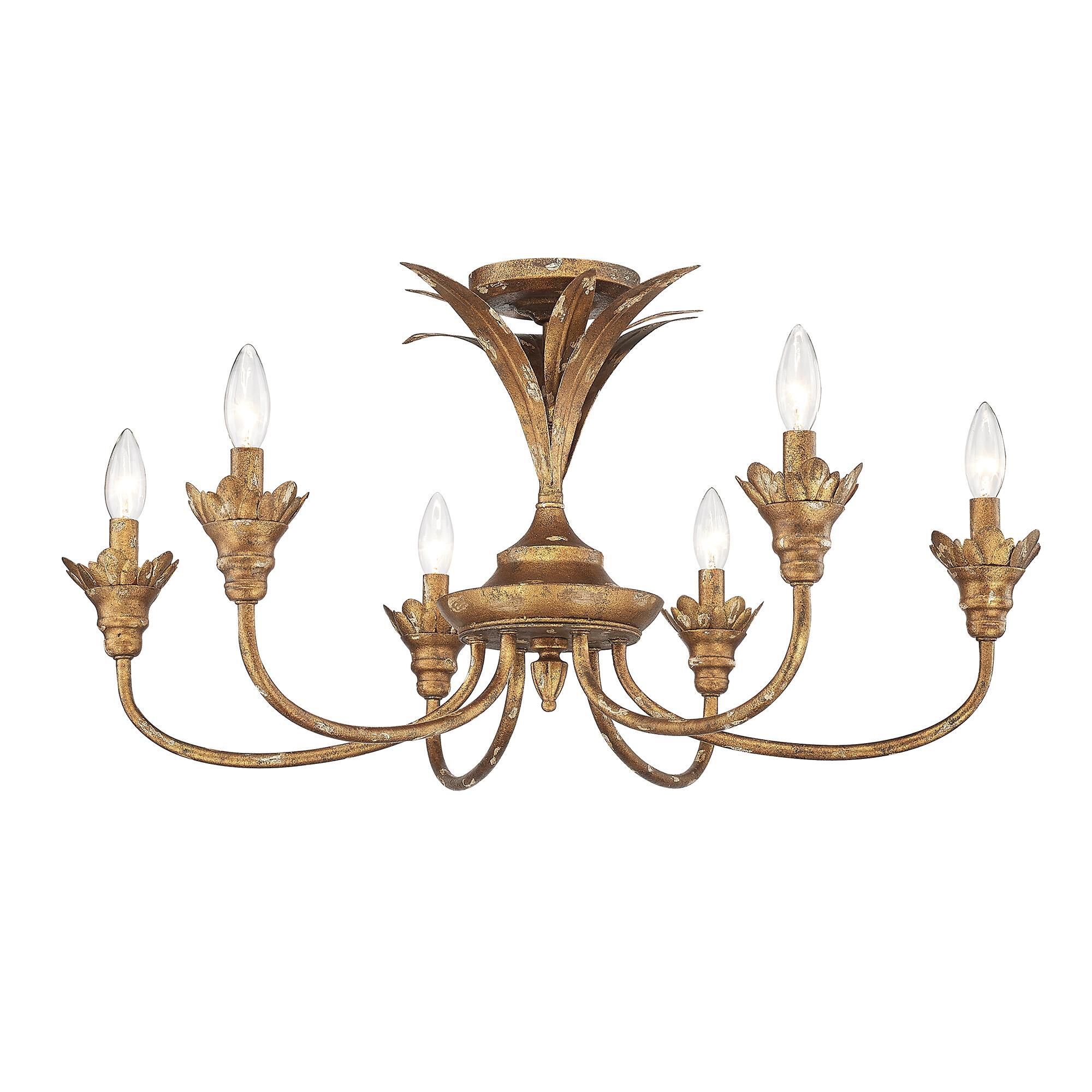 Lillianne 15 Inch Semi Flush Mount by Golden Lighting | 1800 Lighting