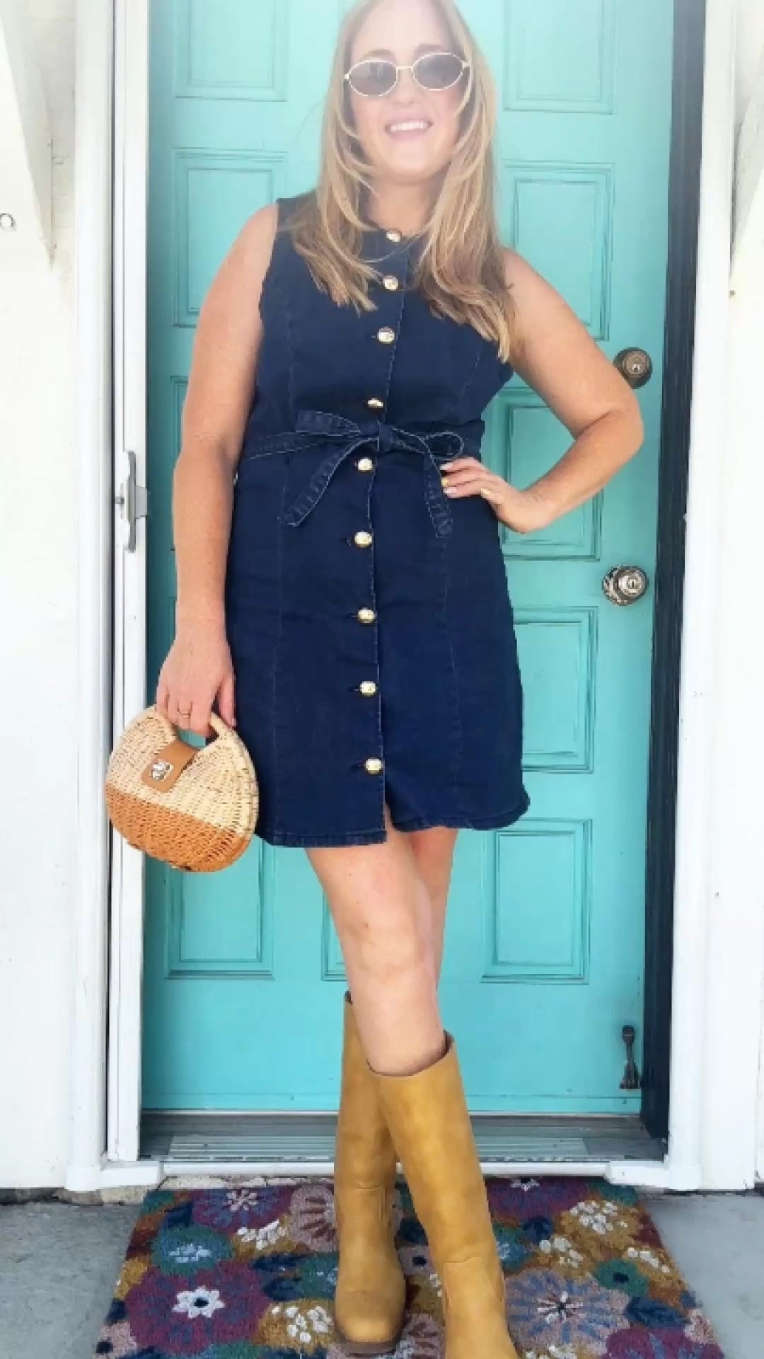 POV: Dressing for fall when it’s still warm outside 🍂 2 easy transition formulas to wear right now!

Styling two lightweight, transitional looks:
1. Sheer Chiffon Polka Dot Top + Colorful Jeans & Flats (breathable sheer coverage paired with a fun pop of color)
2. Sleeveless Denim Shift Dress + Banana Boots (structured denim balanced with statement footwear!)

Wearing size S in top (runs flowy and big) and L in dress at 150 lbs and 5’7” for reference. Tap the image to shop both outfits, boots, jeans, and complete details! 

#LTKstyletip #LTKshoecrush #LTKunder50 #FallFashion #FallTransitionStyle #DenimDress #BananaBoots #TransitionStyle #OutfitInspo

sheer chiffon top, polka dot top, sheer long sleeve blouse, sheer layering top, colorful jeans, wide leg denim, fall transition style, summer to fall outfits, transitional fashion, sleeveless denim dress, denim shift dress, waist tie dress, statement boots, banana boots, boot trends 2026, early fall outfits, bright fashion, colorful fall outfits, casual fall fashion, everyday outfit inspo, street style inspo, budget friendly fashion, LTK style tip, LTK fall fashion

#LTKgrwm #LTKootd #LTKOver40