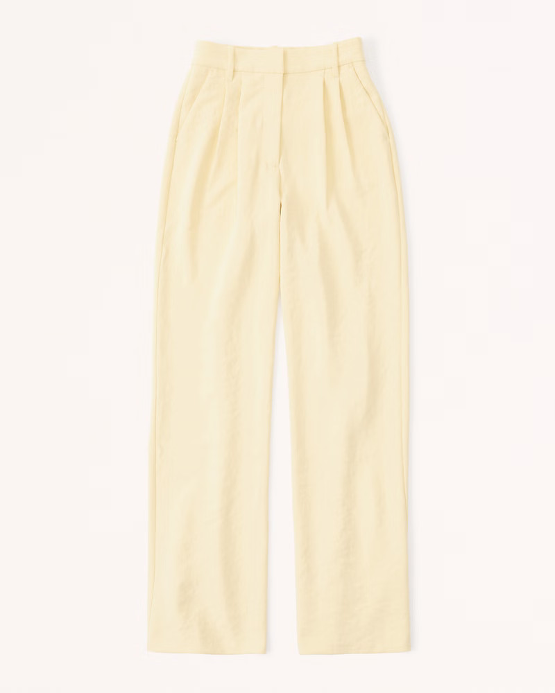 A&F Sloane Tailored Premium Crepe Pant | Abercrombie & Fitch (US)