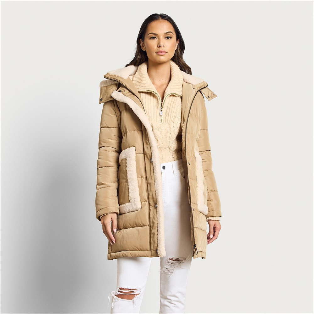 Three Quarter Puffer Berber Trim | Sam Edelman