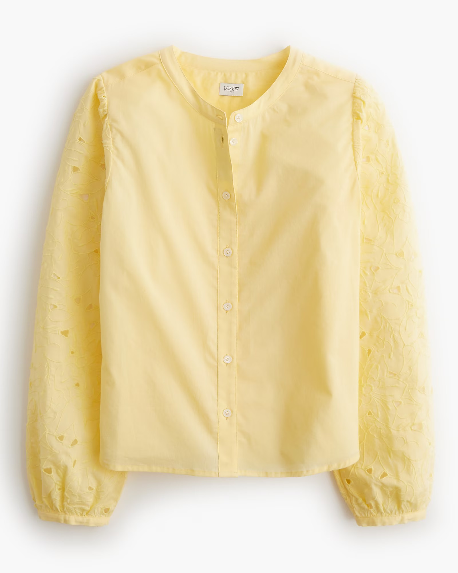 Eyelet-sleeve button-front top | J.Crew Factory