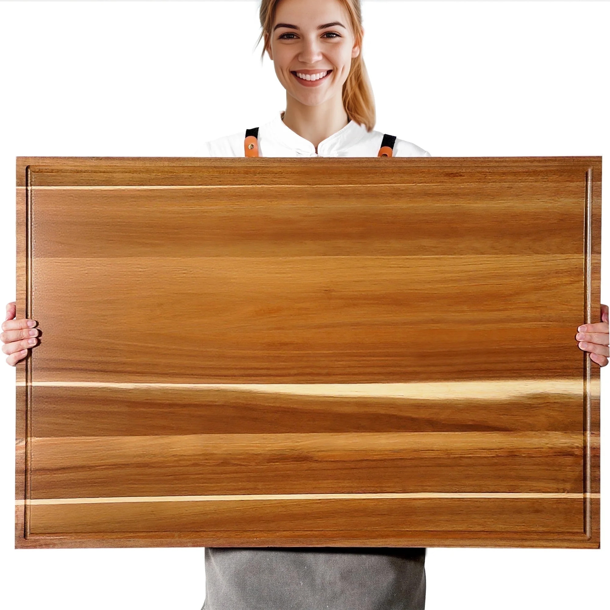 Sentsu 36x24 Extra Large Acacia Wood Cutting Boards with Juice Groove and Handles, 5XL Stove Top ... | Walmart (US)