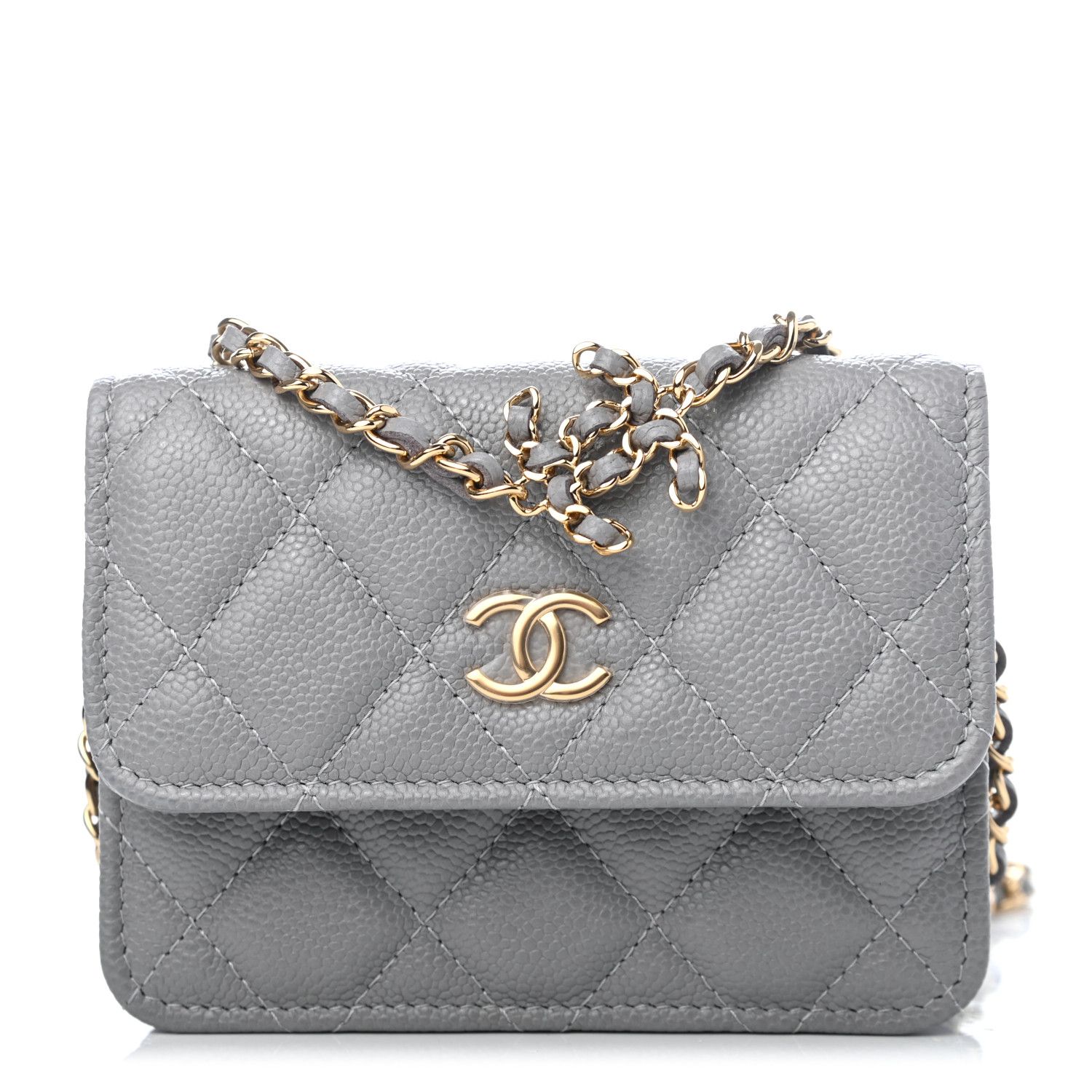 CHANEL

Caviar Quilted Miss Coco Clutch With Chain Grey | Fashionphile