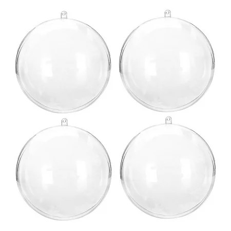 Lovehome Christmas Decorations Ball Transparent Can Open Christmas Clear Ornament 4Pcs | Walmart (US)