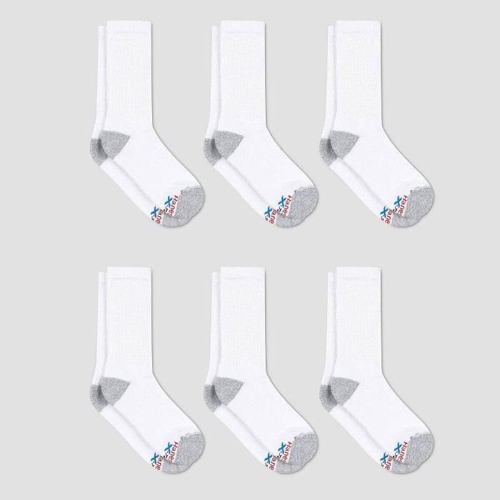 Hanes Premium Men's X-Temp Breathable Crew Socks 6pk | Target
