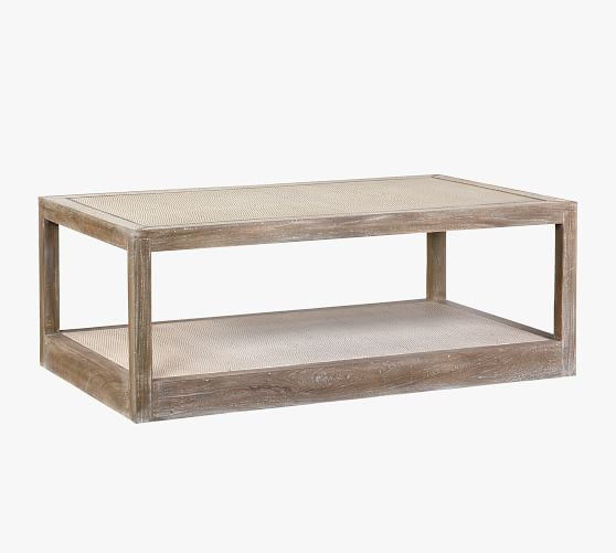 Burnaby 52" Rattan Coffee Table | Pottery Barn (US)