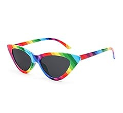 Livhò Retro Vintage Narrow Cat Eye Sunglasses for Women Clout Goggles Plastic Frame | Amazon (US)