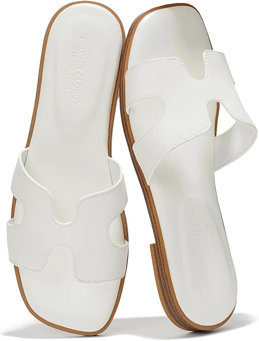 Project Cloud Genuine Leather Summer Sandals for Women 2025 - Fashion Flat Womens Sandals with Me... | Amazon (US)