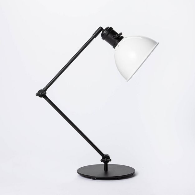 Metal Dome Desk Lamp (Includes LED Light Bulb) Black - Threshold™ designed with Studio McGee | Target