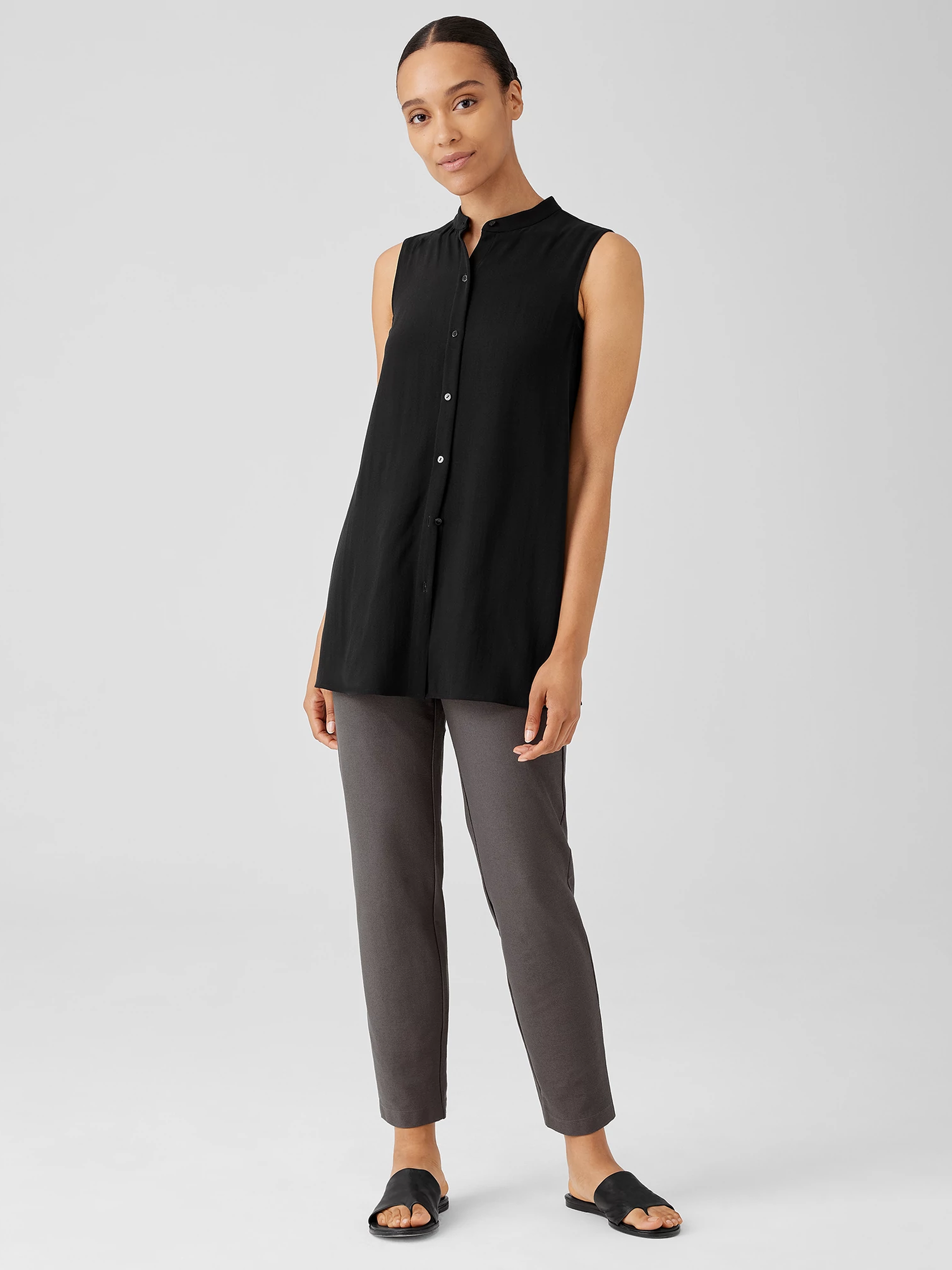 Washable Stretch Crepe Pant | Eileen Fisher