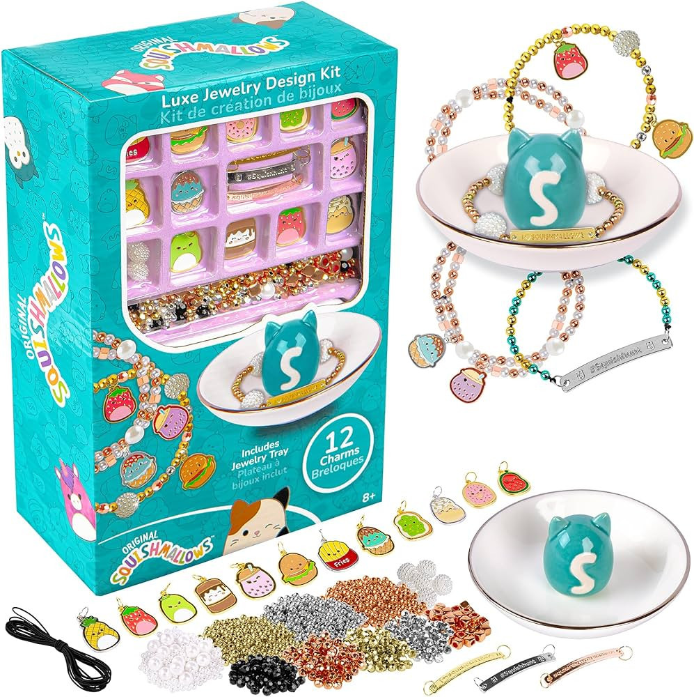 Fashion Angels Squishmallows Squish Luxe Jewelry Set​ - Includes 12 Squishmallows Charms, Ceram... | Amazon (US)