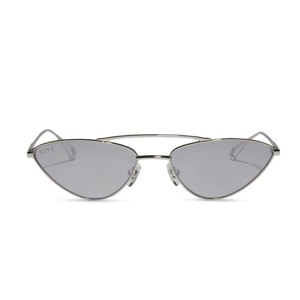 L.E.S. - SILVER + CHROME MIRROR SUNGLASSES | DIFF Eyewear