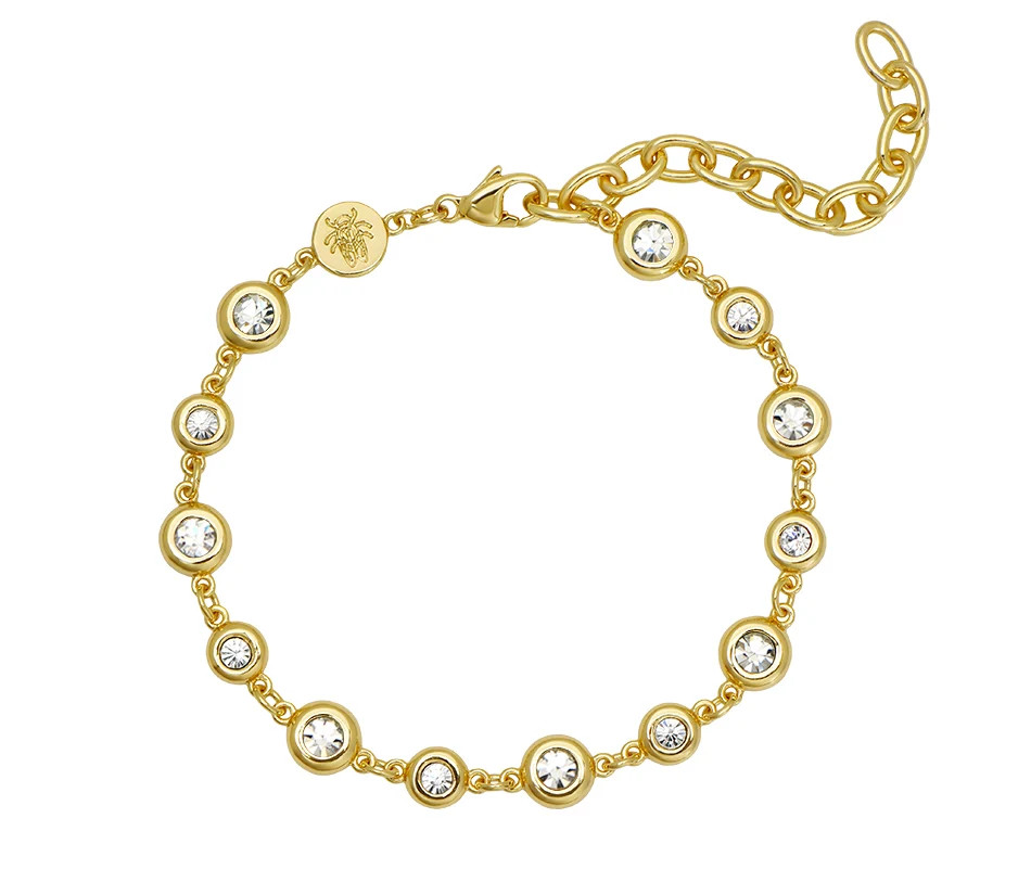 April Birthstone Bezel Bracelet | Goldbug Collection