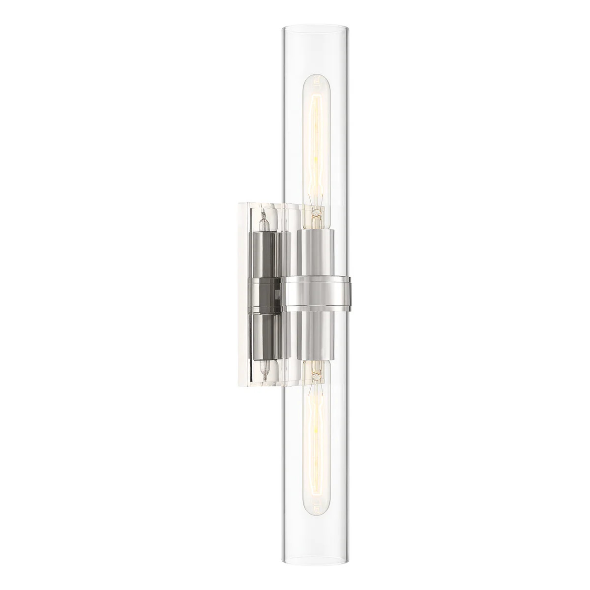 Sutton 2-Light Wall Sconce, Polished Nickel | Lights.com
