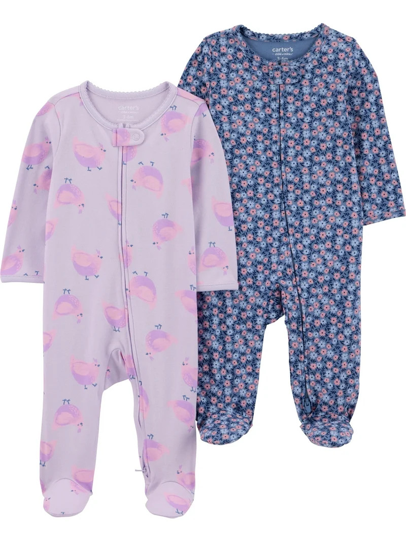 Carter's Child of Mine Baby Sleep N Play, 2-Pack, Sizes Preemie-6/9 Months | Walmart (US)