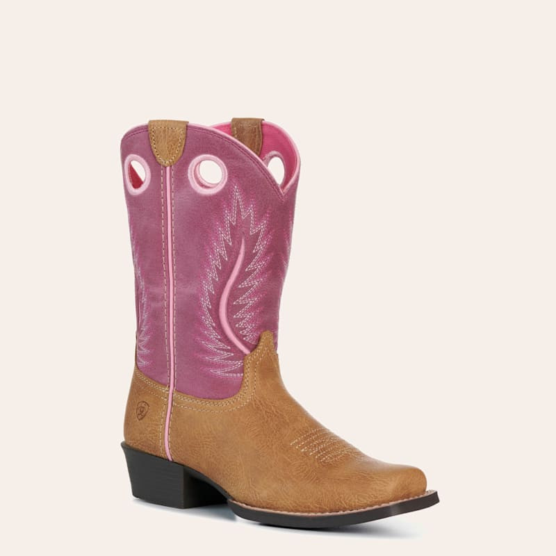Ariat Kid’s Futurity Fort Worth Cottage and Rosebud Cutter Toe Cowboy Boots | Cavender's
