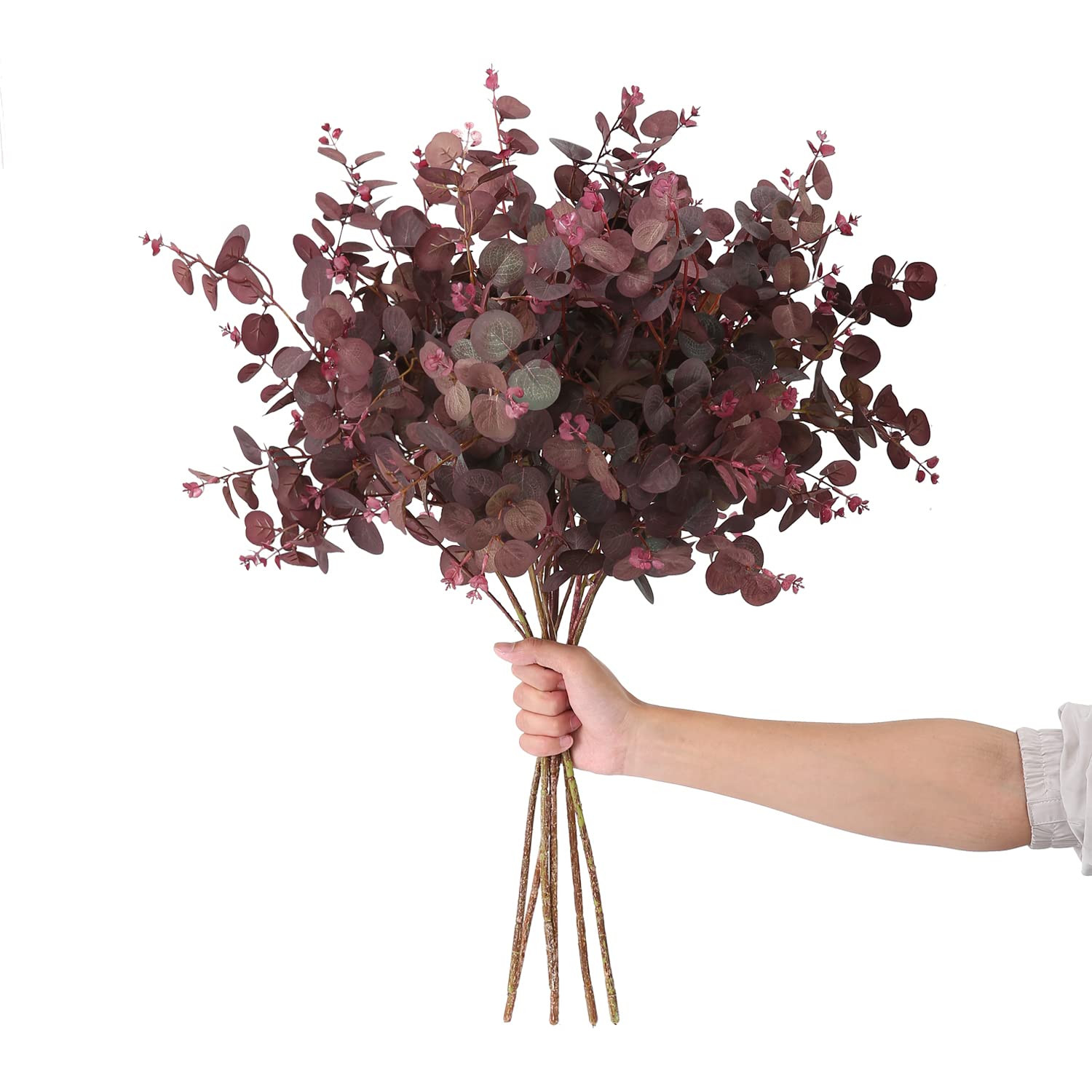 3Pcs Artificial Plants Silk Eucalyptus Leaves Tall 29" Eucalyptus Stems Branches Floral Arrangeme... | Amazon (US)