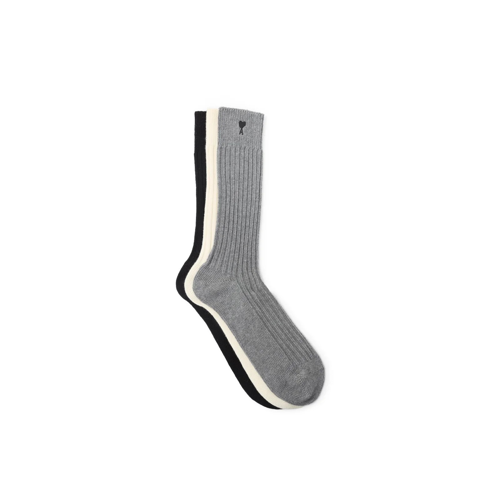 AMI Paris Ami De Coeur Three Pack Socks | Cettire Global