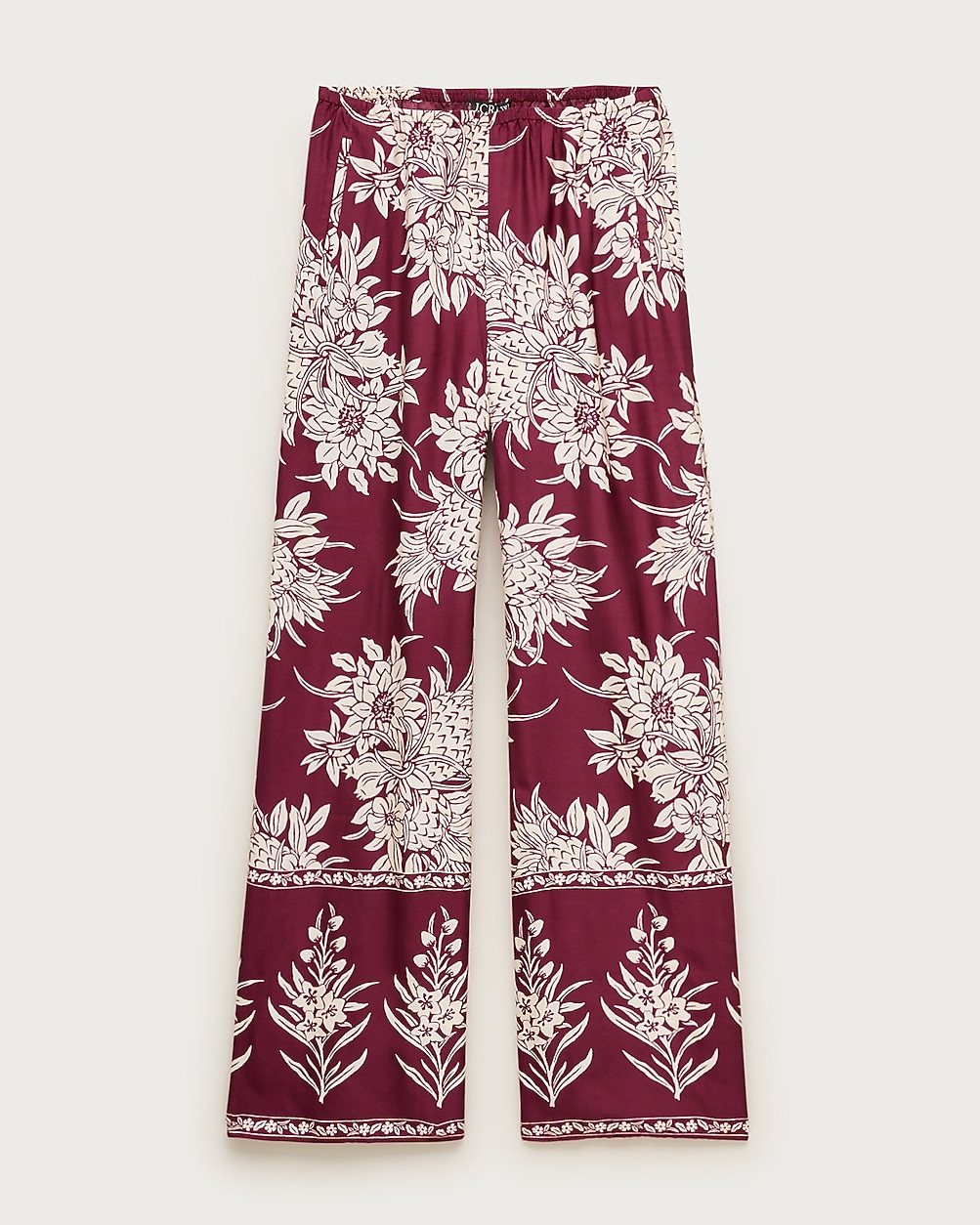 Cosmo pant in pineapple-print viscose twill | J. Crew US
