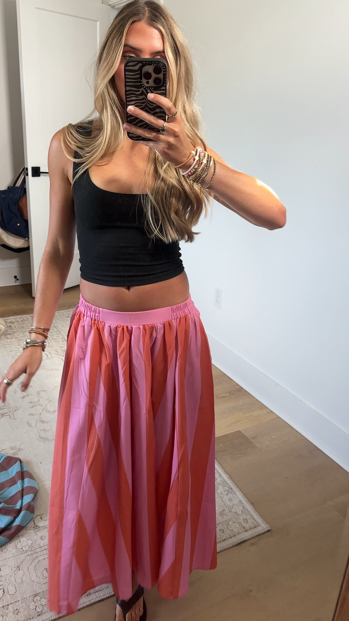 Amazon size small Women's A Line Rainbow Striped Maxi Skirt Elastic Waist Flowy Beach Vacation Summer Skirt

#LTKootd #LTKSaleAlert #LTKSeasonal