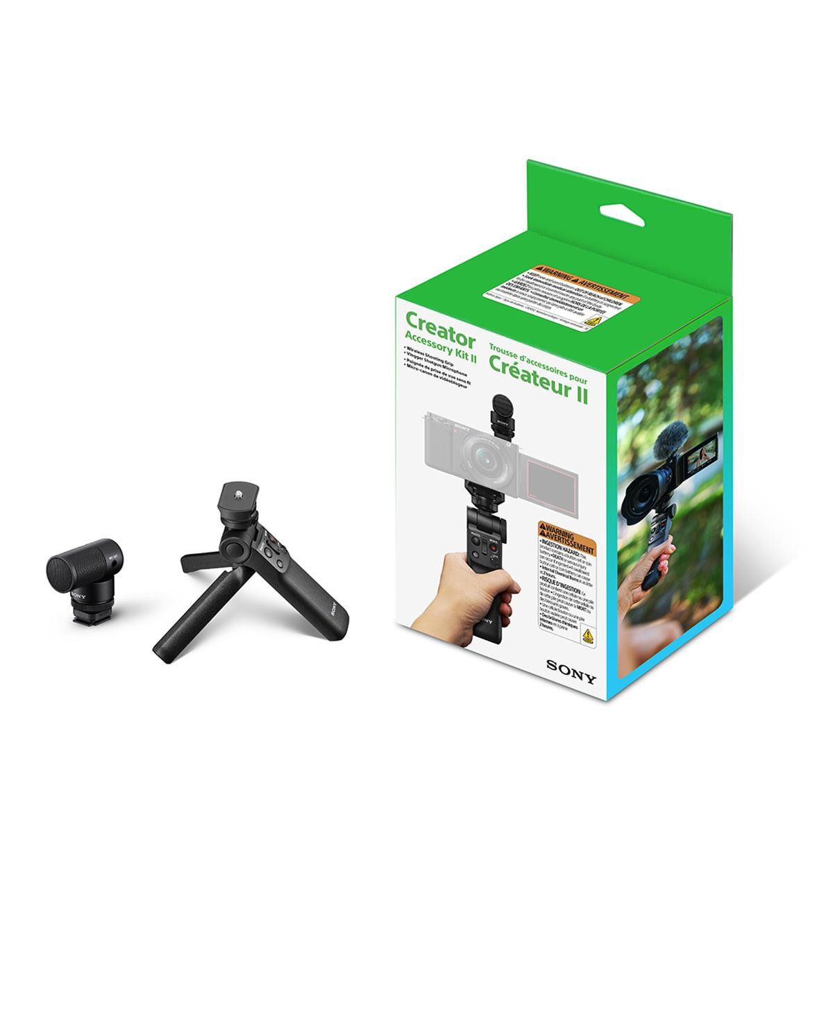 Sony Creator Accessory Kit Ii with Shooting Grip/Tripod and Vlogger Shotgun Microphone - Black | Macy's