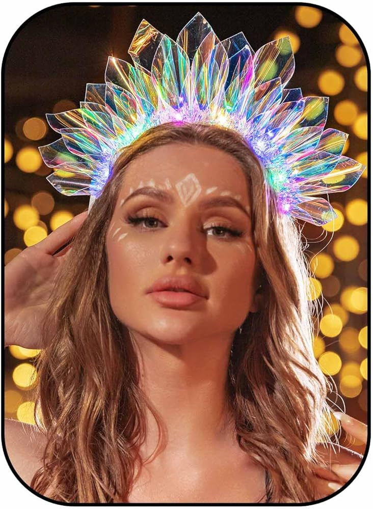 EARENT Light Up Headbands Rave Outfits Neon Headband for Women | Amazon (US)