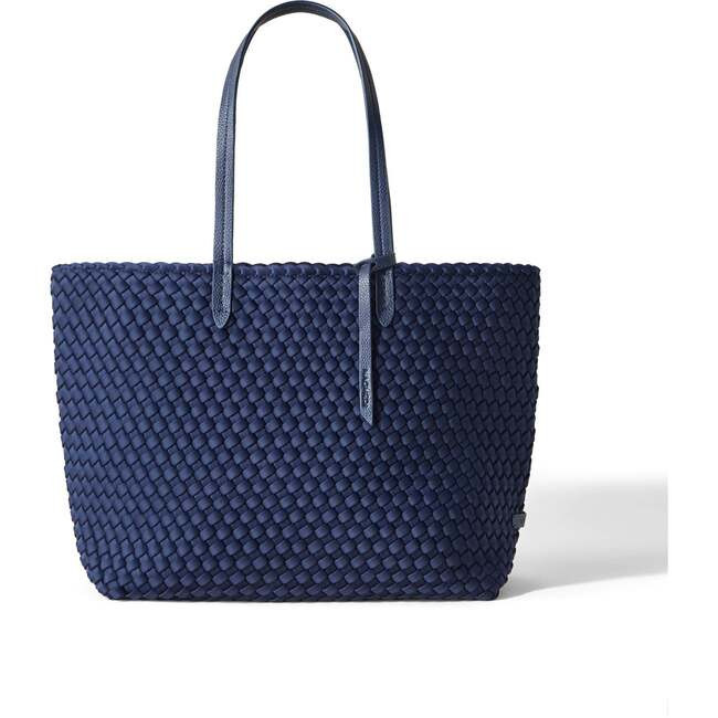 Naghedi NYC | Women's Jetsetter Small Handwoven Tote, Ink Blue - OS (Navy Blue, One Size) | Maisonette | Maisonette
